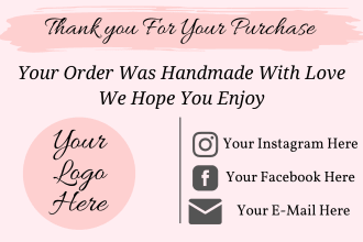 create thank you card template
