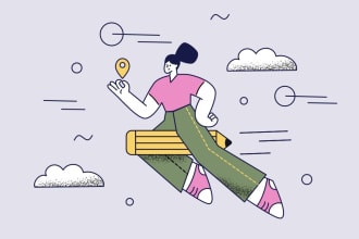 drawing flat vector illustration with people