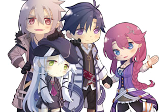 draw chibi character with cute anime and manga style