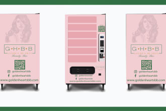 design a unique vending machine wrap