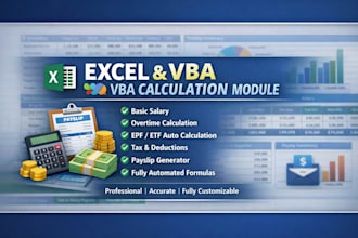 do salary and wages calculation by using excel vba