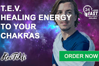 send tev healing energy to your chakras, more targeted than reiki