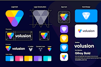 design modern minimalist logo with brand identity and brand style guidelines