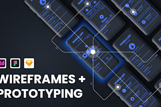 design mobile app wireframe app prototype saas based uiux in figma or xd