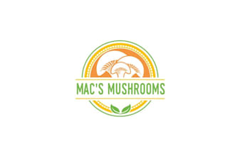 design beauty amazing great mushrooms logo