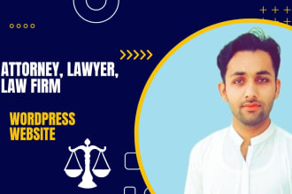 design attorney, lawyer, law firm website in wordpress