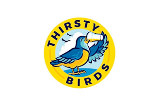 design genuine genius thirsty bird logo