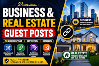 publish business and real estate guest post backlinks