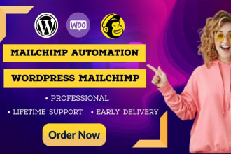 setup wordpress mailchimp automation, campaign for email marketing