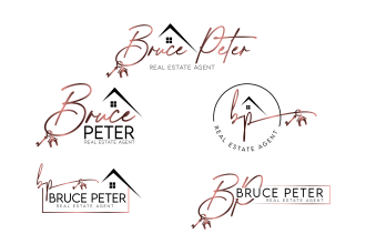 do real estate realtor elegant signature logo design for you