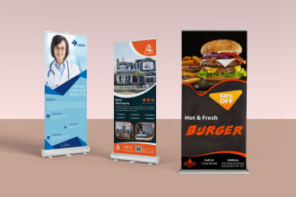 do any kind of billboard, banner stand, roll up banner design