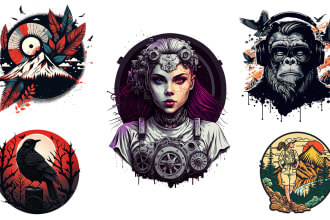 create unique stickers and tshirt designs using midjourney ai