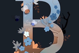 illustrate custom alphabet letters