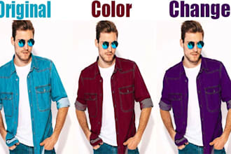 color change color correction of products, shoe car, dresses