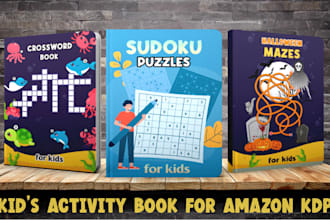 design sudoku crossword maze word search puzzle activity book