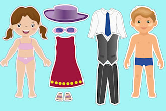 design custom printable paper doll outfits for children