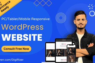 build professional, clean and modern wordpress website design