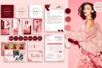 create a luxury signature logo, brand identity, and marketing branding kit