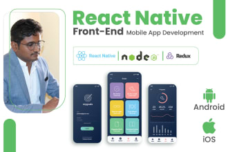 be your react native developer, front end and back end for IOS and android