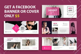 design amazing facebook timeline cover, banner, photo, feed post
