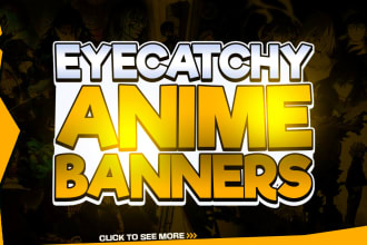 design anime, manhwa, manga banner for social media