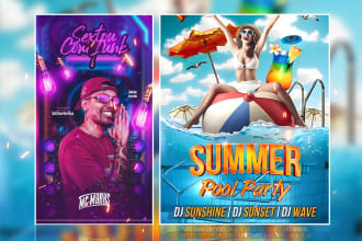 do dj flyer, club, party, christmas, motion, event flyer