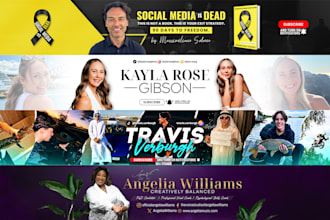 design a professional youtube banner for your channel