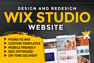 build or revamp a modern wix studio website optimized for conversions