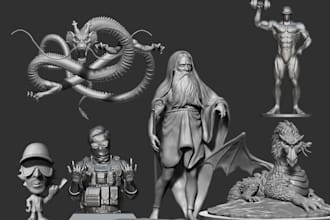 make 3d miniature model and sculpture for 3d printing
