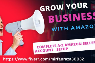be your VA to setup your amazon seller center account