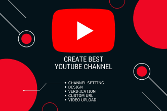 create and set up a new youtube channel especially for you