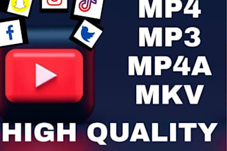 convert youtube and social media video to mp4,mp3 mkv