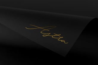 design an elegant signature logo