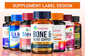 do label design, product label design and supplement label