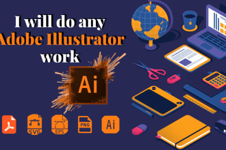do any adobe illustrator work and deliver PDF, svg, ai, eps