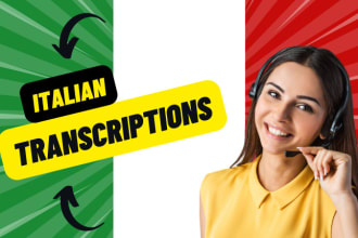 do italian audio or video transcription