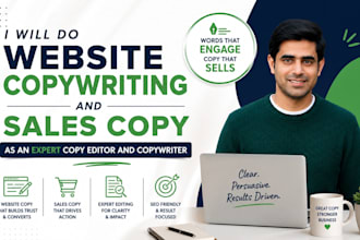 do website copywriting and sales copy as an expert copy editor and copywriter