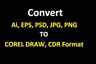 convert ai, eps, svg to cdr corel draw