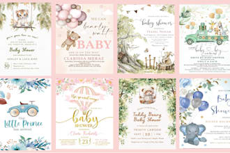 design baby shower invitation