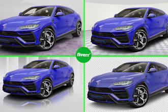 do automotive car photo image editing and reflection shadow