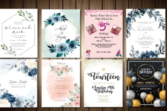 design elegant wedding and baby shower invitation cards for your big day