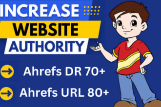 increase ahrefs domain rating dr url 70 plus