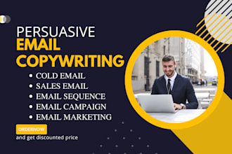do sales email copywriting, cold email, email sequence and email campaign