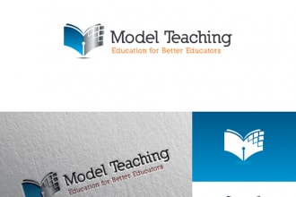 do a modern minimalist luxury education logo design