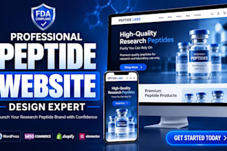 create peptide ecommerce website store or supplement website in wordpress