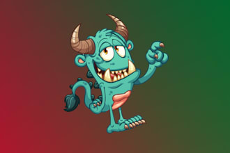 design unique monster logo with express delivery