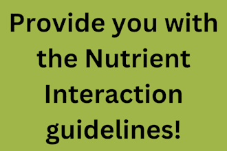 write about specific nutrients