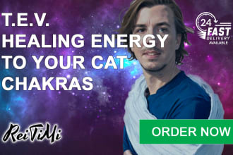 send tev healing to your cat chakras, more targeted than reiki