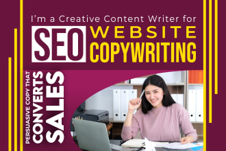 do SEO website copywriting with my content writing skills
