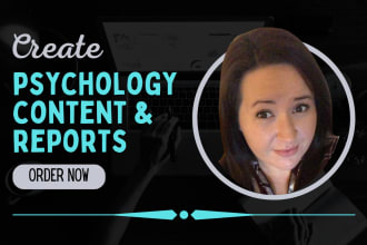 create expert content on psychology or mental health